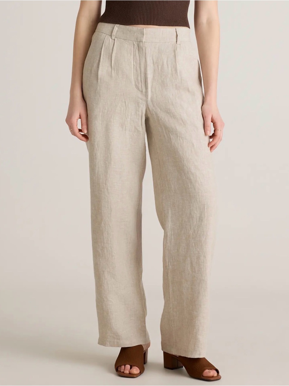 Quince Women's 100% European Linen Pull-On Pants Driftwood XL
